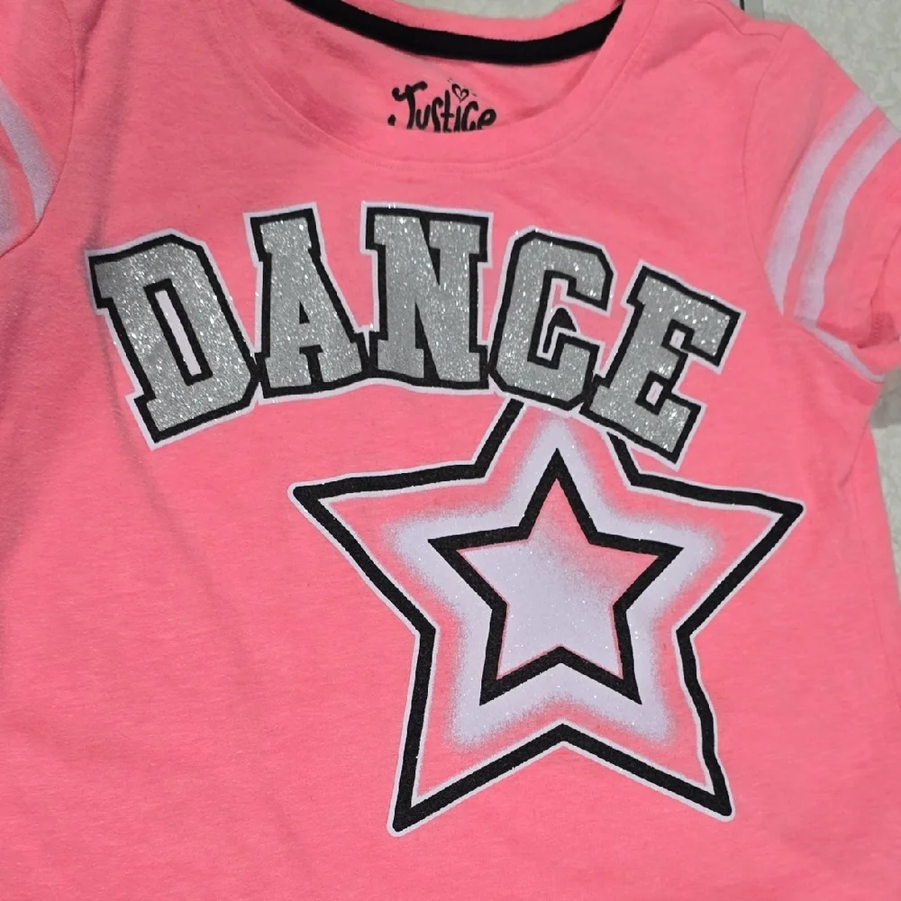 Justice Pink and White Dance Costume with Star Design‎